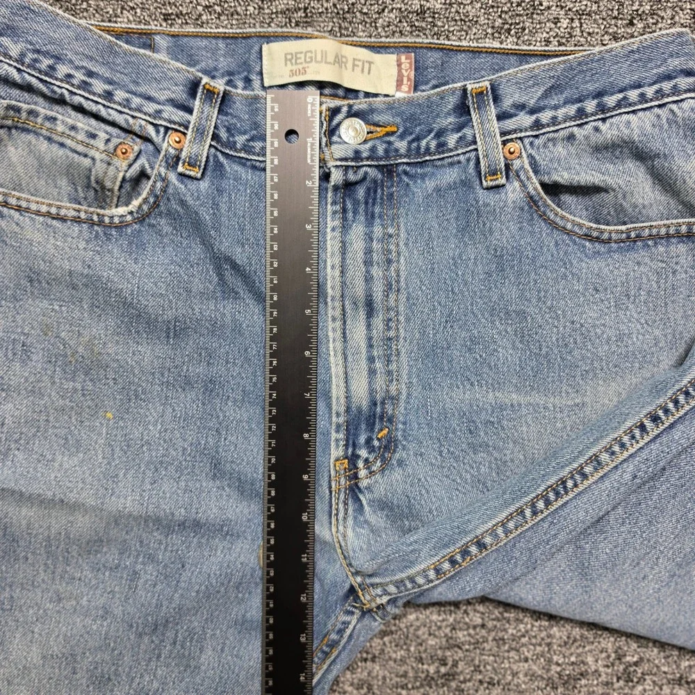 Vintage 505 Regular Fit Straight Leg Jeans Mens 36x32 Blue Levis 00505-4886
